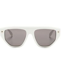 Alexander McQueen - Gafas de sol con montura oval - Lyst