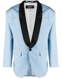 DSquared² - Crystal-Embellished Single-Breasted Blazer - Lyst
