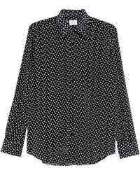 Mazzarelli - Polka-Dot Long-Sleeve Shirt - Lyst