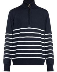 Paul & Shark - Half-Zip Striped Wool Sweater - Lyst