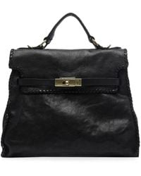 Campomaggi - Ginevra Large Whipstitch-Trim Calf Leather Shoulder Bag - Lyst