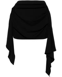 The Attico - Draped Jersey Mini Skirt - Lyst