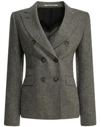 Tagliatore - Herringbone Double-Breasted Blazer - Lyst
