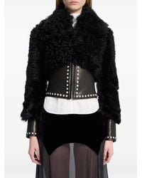 Ann Demeulemeester - Stud-Embellished Shearling Jacket - Lyst