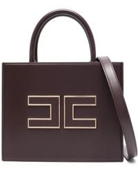 Elisabetta Franchi - Small Logo-Embossed Tote Bag - Lyst
