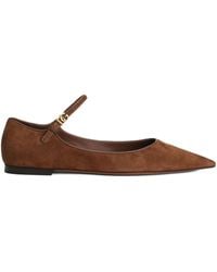 Dolce & Gabbana - Pointed-Toe Ankle-Strap Flats - Lyst