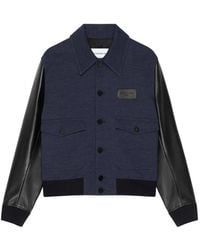 Givenchy - Leather-Sleeve Panelled Jacket - Lyst