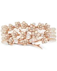 Shaun Leane - Cherry Blossom Diamond And Pearl Bracelet - Lyst