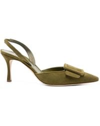 Manolo Blahnik - Maysli Buckle-Detail Heeled Pumps - Lyst