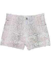 Haikure - Brit Snake Denim Shorts - Lyst