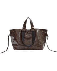 Isabel Marant - Wardy Snakeskin-Effect Leather Shoulder Bag - Lyst