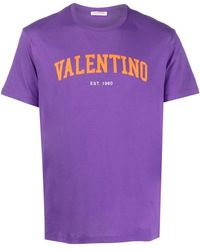 Valentino Garavani - Logo-Print Cotton T-Shirt - Lyst