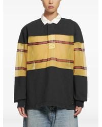 Kapital - Sheer-Panelled Striped Rugby Polo Shirt - Lyst