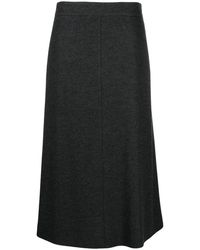 Brunello Cucinelli - High-Waisted Cashmere-Blend Midi Skirt - Lyst
