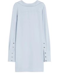 Sportmax - Robe Mi-Longue En Soie Mélangée - Lyst