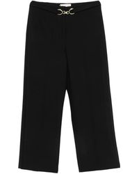 iBlues - Horsebit-Detail Cropped Trousers - Lyst