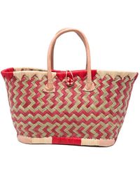 THE NINA STUDIO - Clotilde Woven-Design Tote Bag - Lyst