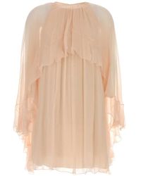 Chloé - Mini-Jurk Met Ruches - Lyst