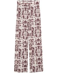 Patrizia Pepe - Abstract-print Straight Trousers - Lyst