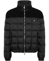 Billionaire - Quilted Suede-Panel Puffer Jacket - Lyst