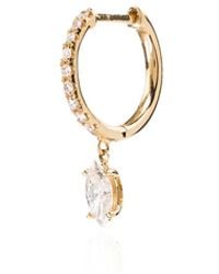 Anita Ko - 18kt Yellow Gold Diamond Hoop Earring - Lyst