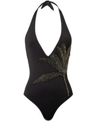 Twinset - One-Piece Swimsuit With Embroidered Patch - Lyst