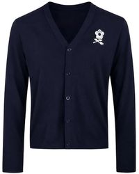 Maison hideout - Logo-Print Button-Up Cardigan - Lyst