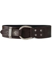 Ralph Lauren - Turnback Washed Leather Belt - Lyst