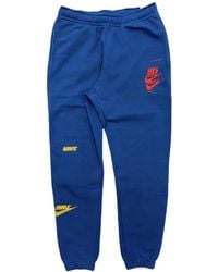 Nike - Logo-Embroidered Fleece Track Pants - Lyst