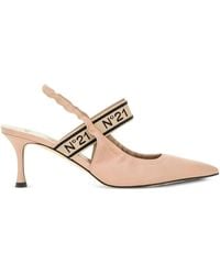 N°21 - Escarpins Pointus À Bride Arrière - Lyst