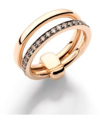 Pomellato - 18kt Rose Gold Together Brown Diamond Ring - Lyst
