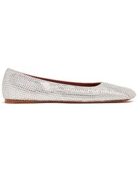 AMINA MUADDI - Ane Crystal-Embellished Ballerina Shoes - Lyst