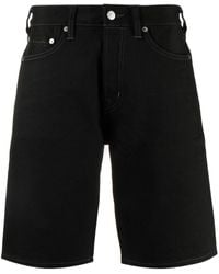 Evisu - Jeans-Shorts mit Logo-Patches - Lyst
