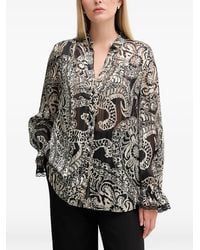MARC AUREL - Blouse Met Afwerking Van Kant - Lyst