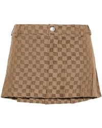 MISBHV - Falten-Minirock Aus Monogramm-Jacquard - Lyst