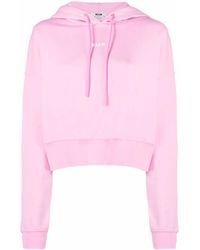 MSGM - Logo-Print Hoodie - Lyst