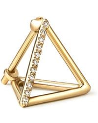 Shihara - Diamond Triangle Earring 10 (01) - Lyst