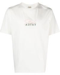 Autry - Logo-embroidered Cotton T-shirt - Lyst