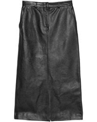 TOTEME - Jupe En Cuir Grainé À Coupe Longue - Lyst