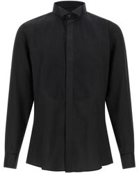 Pal Zileri - Pleated-Plastron Tuxedo Cotton Shirt - Lyst