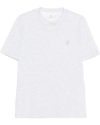 Brunello Cucinelli - Logo Cotton T-Shirt-Uomo - Lyst