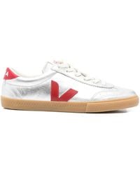 Veja - Baskets Volley En Cuir Et Rouge - Lyst
