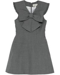 ShuShu/Tong - Bow-Detail Ruffled-Shoulder Dress - Lyst