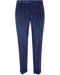Barba Napoli - Pleated Corduroy Trousers - Lyst