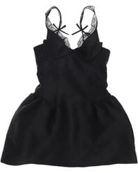 ShuShu/Tong - Lace-Trim Bow-Detail Mini Dress - Lyst