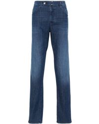 Incotex - Tapered-Jeans mit Logo-Patch - Lyst