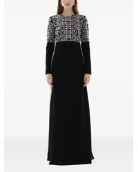 Dina Melwani - Crystal-Embroidered Maxi Dress - Lyst