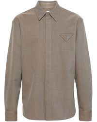 Bottega Veneta - Straight-point Collar Twill Shirt - Lyst