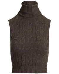Ralph Lauren - Pull En Maille Torsadée À Détails Chaîne - Lyst