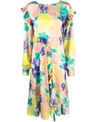 Remain - Floral-Print Long-Sleeved Maxi Dress - Lyst